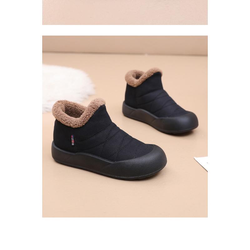 Women's Fashion Winter Snow Boots, Warm Faux Fur Lined Slip-Resistant Ankle Boots, Comfortable Casual Slip-On Shoes for Women