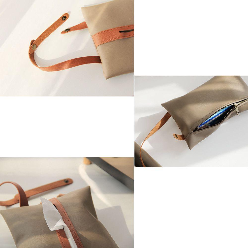 Pu For Car Hanging Hanging Tissue Cover Bag Paper Holder Car Tissue Box Toilet Tissue Storage Bag