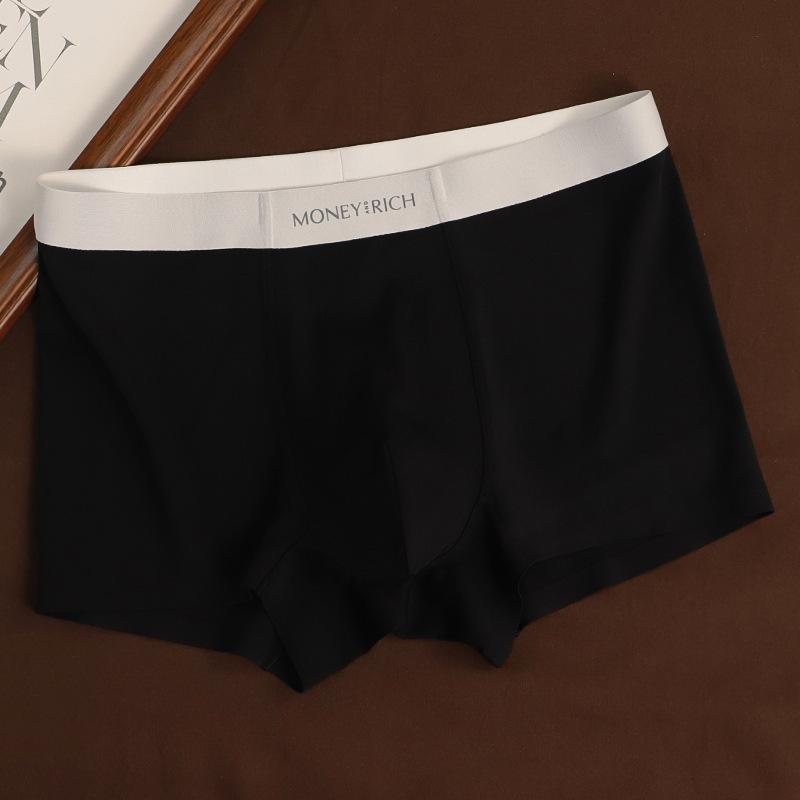Men's Spring and Summer 10A Antibacterial Soft Double Sided Milk Skin No Trace Ice Silk Corner Underwear