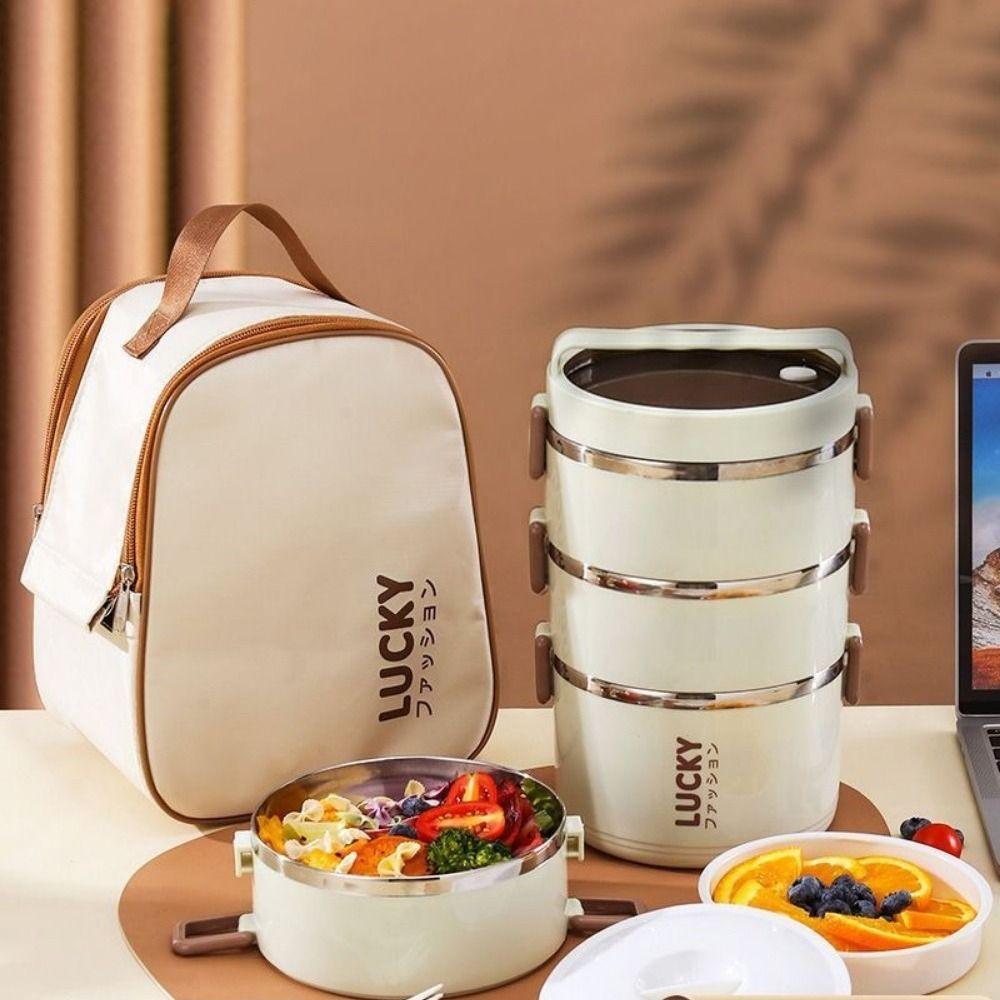 Large Capacity Multi-Layer Lunch Box Stainless Steel Instant Noodle Bowl Kitchen Supplies