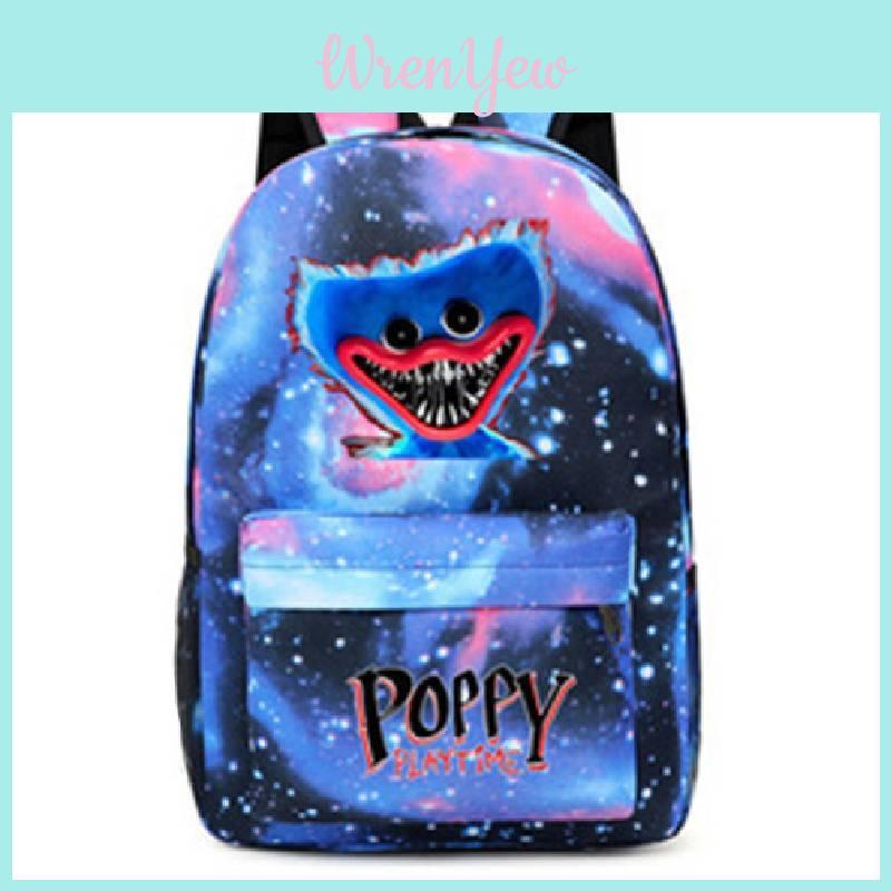 Set Zaino Grande Capacità Poppyplaytime Con Fantasia Cartone Animato Materiale Impermeabile E Resistente All'Usura In Tessuto Oxford
