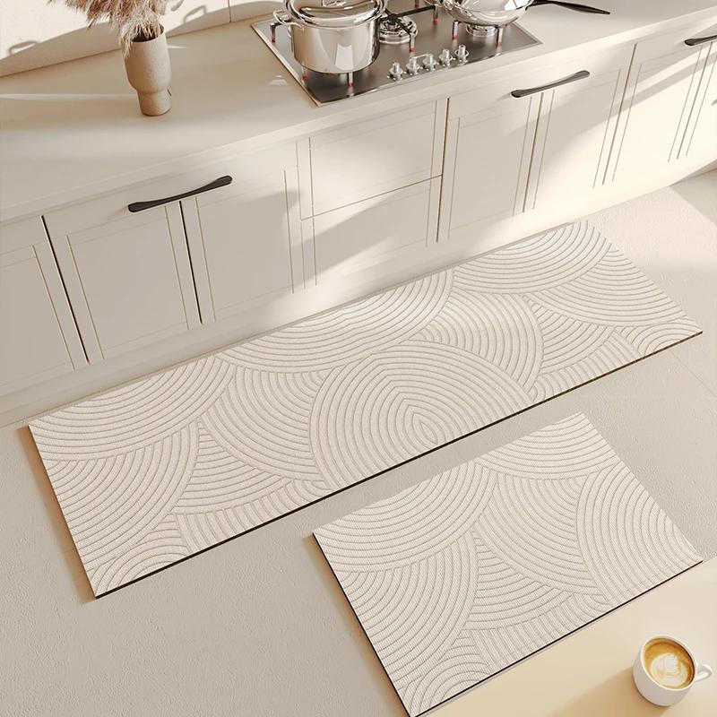 Kitchen Carpet Pvc Mat Absorbent Diatom Mud Non-slip Rug Water-absorbent Quick-drying Floor Mats Alfombra De Cocina 
