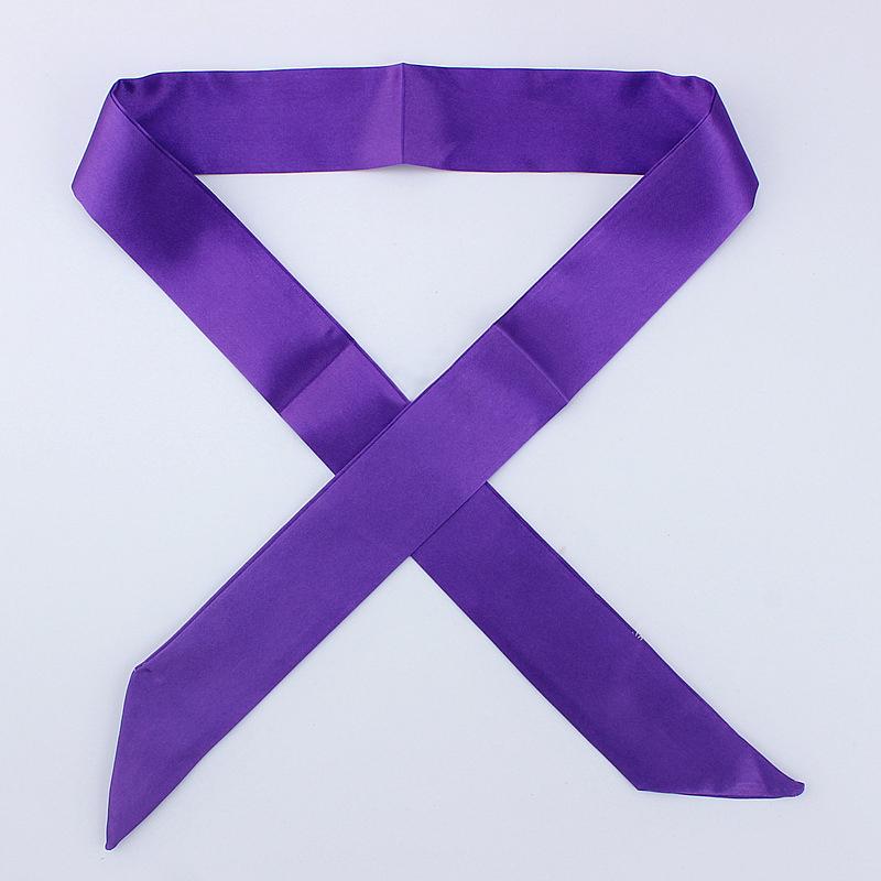 4x100cm Satin Silk Narrow Scarf Neckerchief Solid Neck Scarves Long Silk Thin Scarf Tie Black Bag Ribbon Headbands Choker