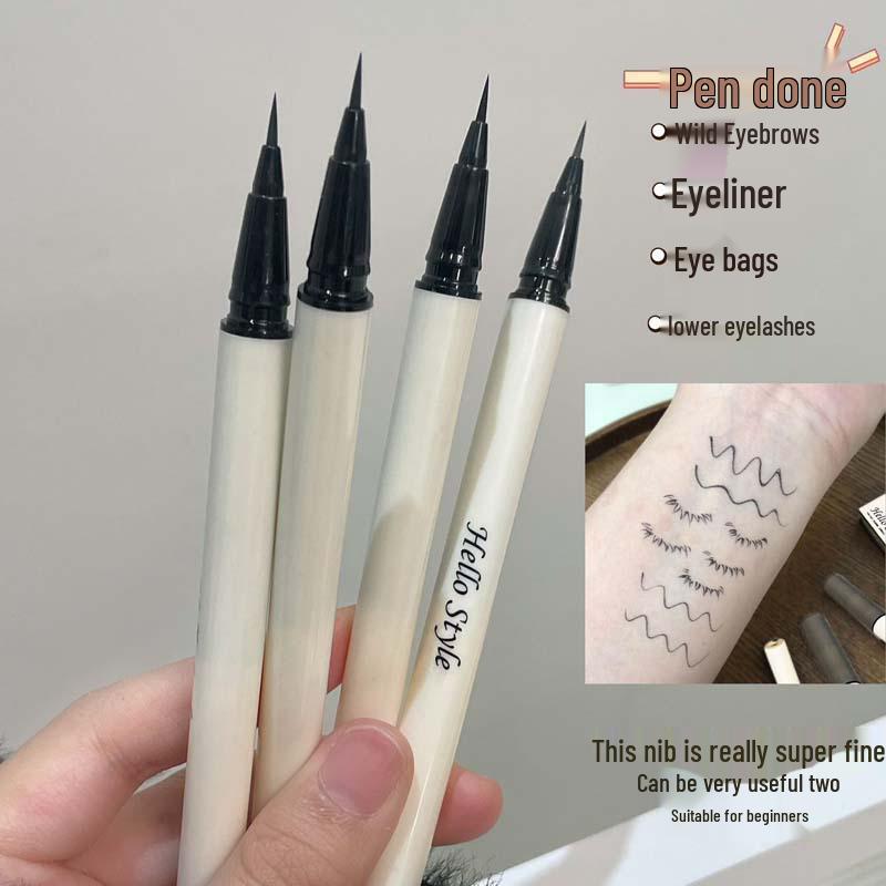 HelloStyle Waterproof Fine Tip Eyeliner – Smooth, Sweatproof, and Smudge-Resistant for Lower Eyelashes and Under-Eye Application.