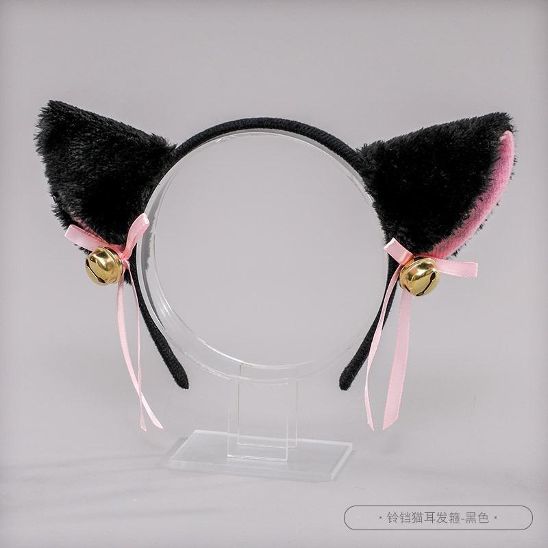 A factory-priced cute olita hairpin plush animal headdress handmade bell cat ear headband