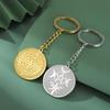 Dreamtimes Wheel of Hecate Strophalos Keychain for Women Men Stainless Steel Triple Moon Goddess Pagan Wicca Amulet Jewelry Gift