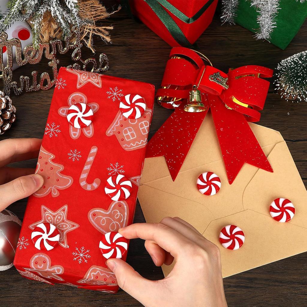 10/30pcs Candy Cane Christmas Decorations Red White Fake Peppermint Ornaments For Xmas Holiday Decor Party Favors Crafts Gift