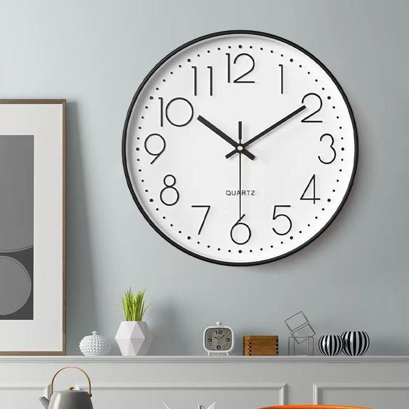 

Silent Quartz Wall Clock - Minimalist Design for Bedroom and Living Room