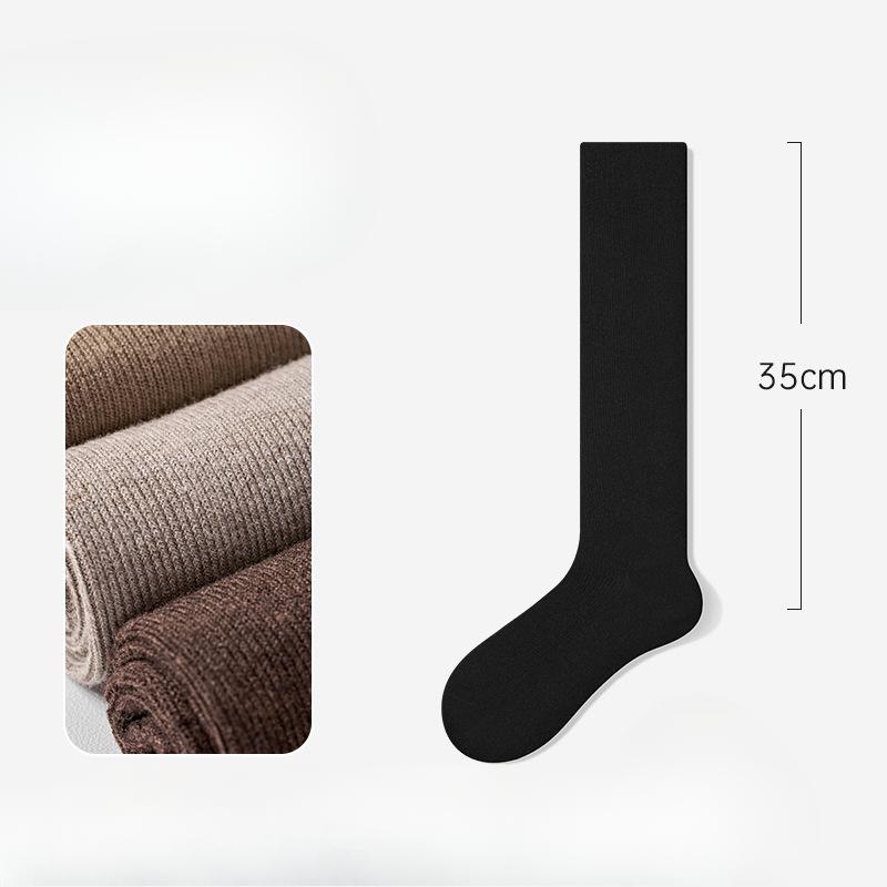 

Женские осенне-зимние новые теплые и удобные носки, полностью впитывающие пот, дезодорирующие, подчеркивающие стройность ног 1 pair чёрный