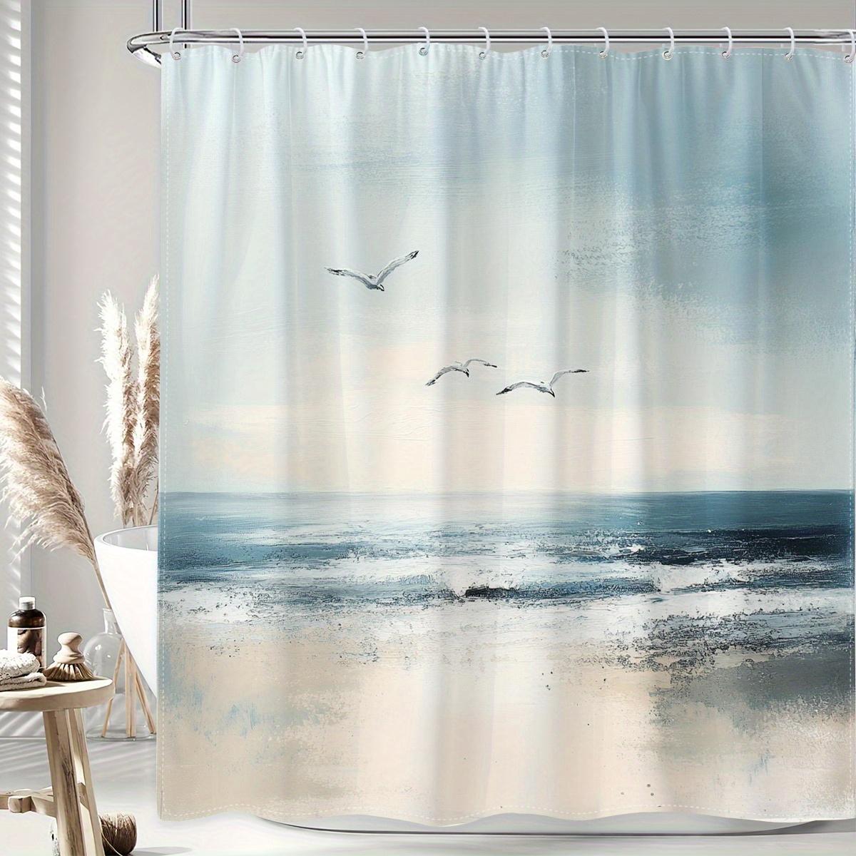 

Seaside Serenity Shower Curtain - Anti-Mold, Waterproof Bathroom Decor, Unique Gift, Stylish Design, Coastal Charm W90XH180cm