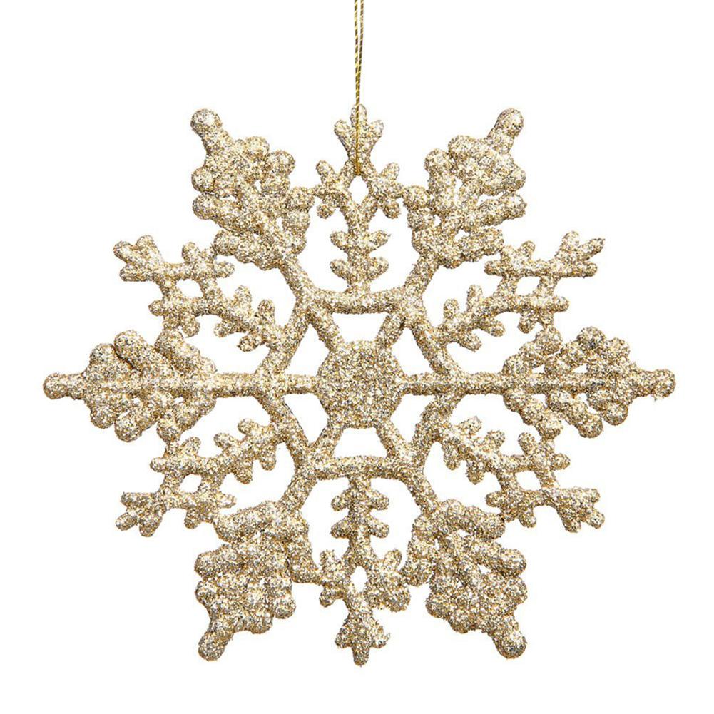36pcs 4 Inch/10cm Snowflake Shaped Ornaments Christmas Tree Decoration