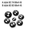 For BMW G30 7Pcs front and rear car logos hub center cover steering wheel sticker for BMW E12 E28 E34 E39 E60 E61 F10 F11 F07 F18 G30 G31