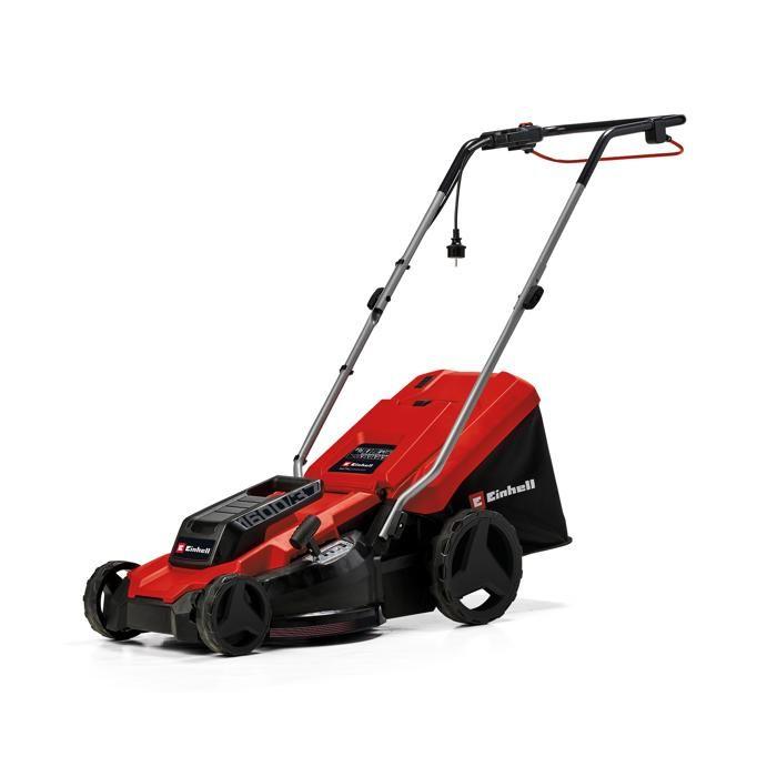 Einhell tondeuse à gazon électrique gc-em 1600/37 (1600 w, 700m², largeur de coupe 37 cm, bac collecteur 38l)