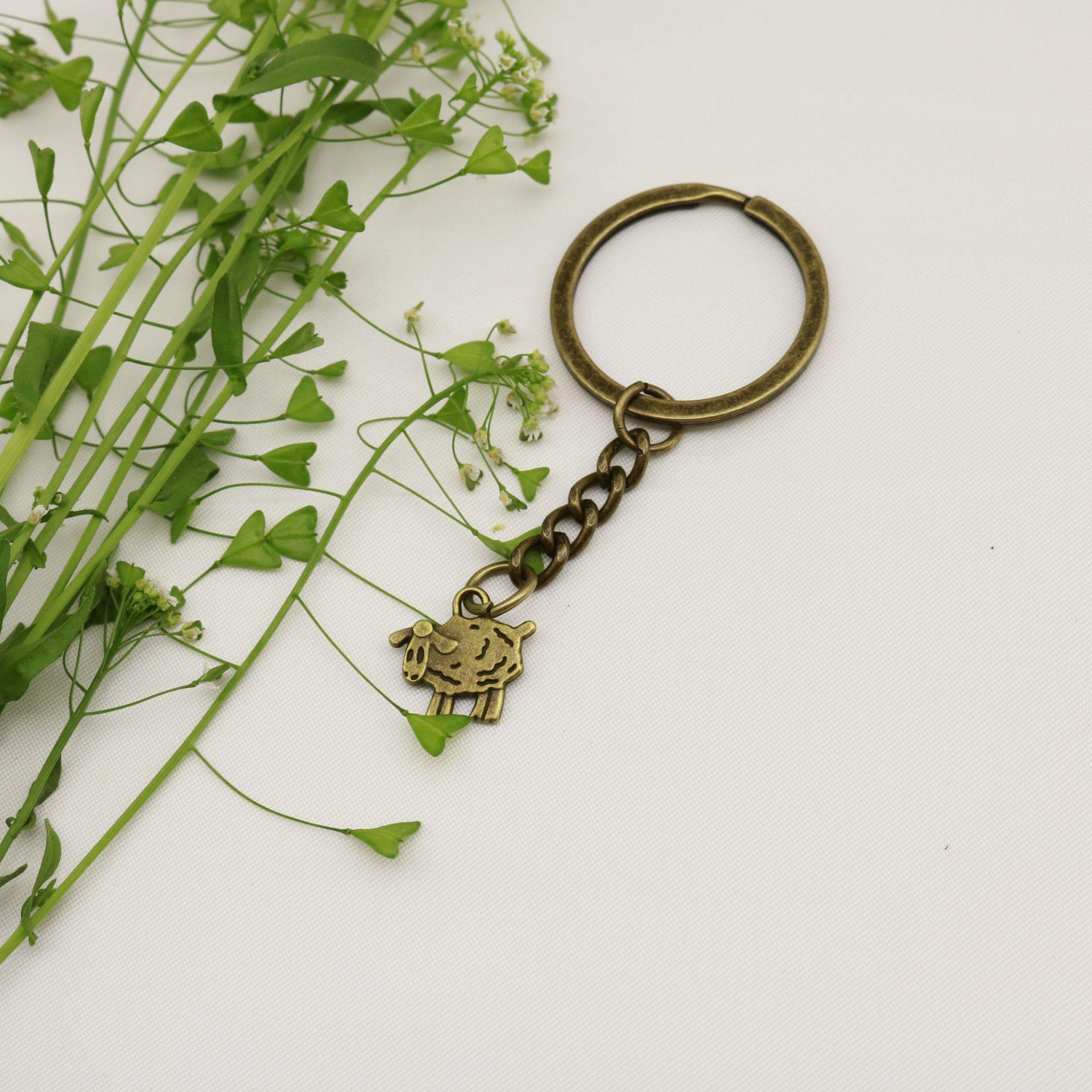 Trendy Sheep Jewelry Keychain Pendant бронзовый