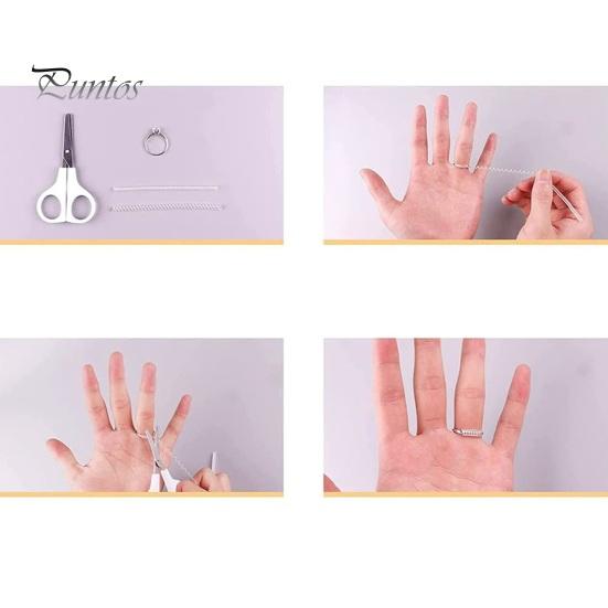 16Pcs Spiral Based Ring Size Adjuster Clear Ring Jewelry Guard Reducer Fit Any Rings Anti-Lost Tightener Jewelry Tools