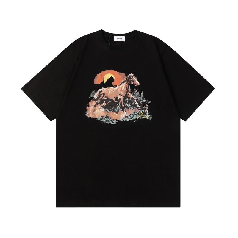 Unisex Oversized Cotton T-Shirt With Creative Graphic Print Streetwear Casual Tee Men Women