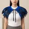 Luxury Feather Shrug Shawl Adjustable Shoulder Fake Collar Fashion Feather Shawl  Women