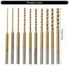 Mini  Twist Drill Bits 10pcs Assorted Size Precisions Mini Drill Bit Set for Intricate Drilling In Wood & Plastic