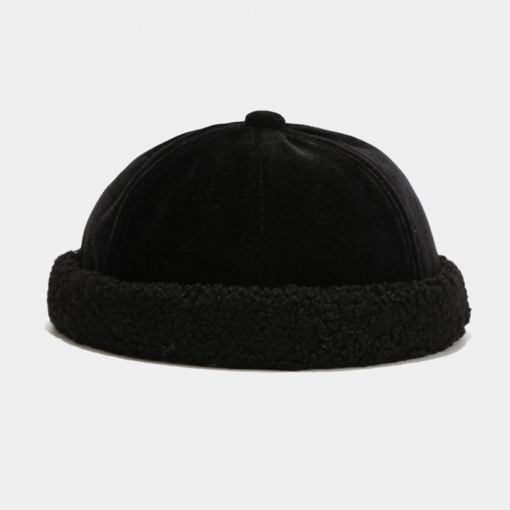 Beanie-Mütze, verdickte Wintermütze, Verschlussbandmütze, Damenmütze, verdickte Plüschmütze ohne Krempe