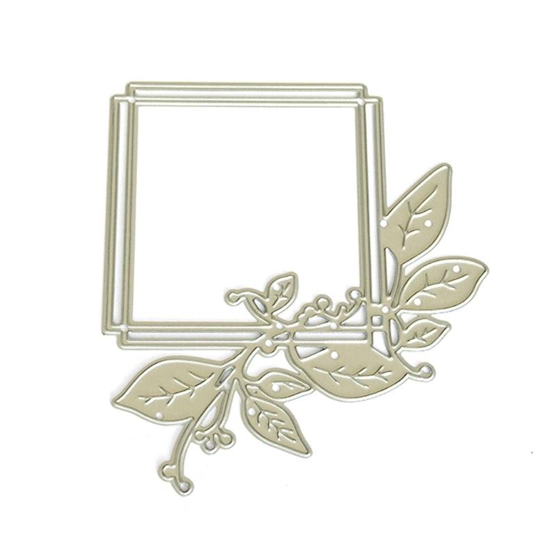 

Рамка з листя Сталева штампована висічка Штампи-різаки Трафарети Для виготовлення листівок Скрапбукінг Фотоальбом Книга спогадів 1