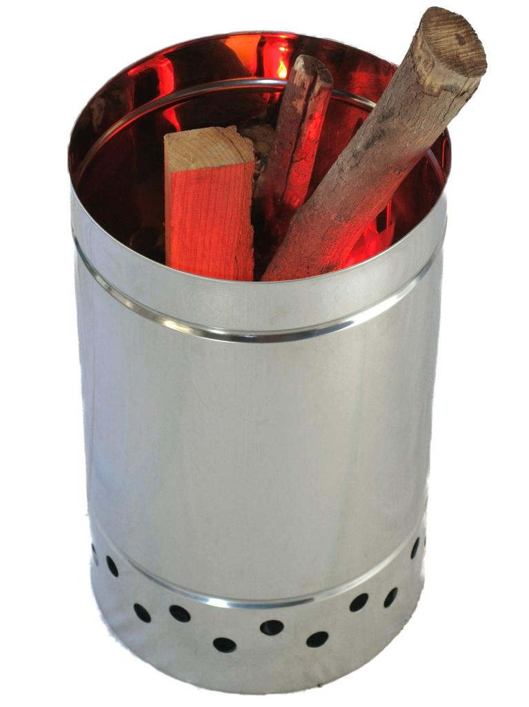 SDGs Open Burn Prevention Carry Incinerator Stainless steel tube size A simple tube with no bottom "Incineration Tube" 30cm (long 47cm)