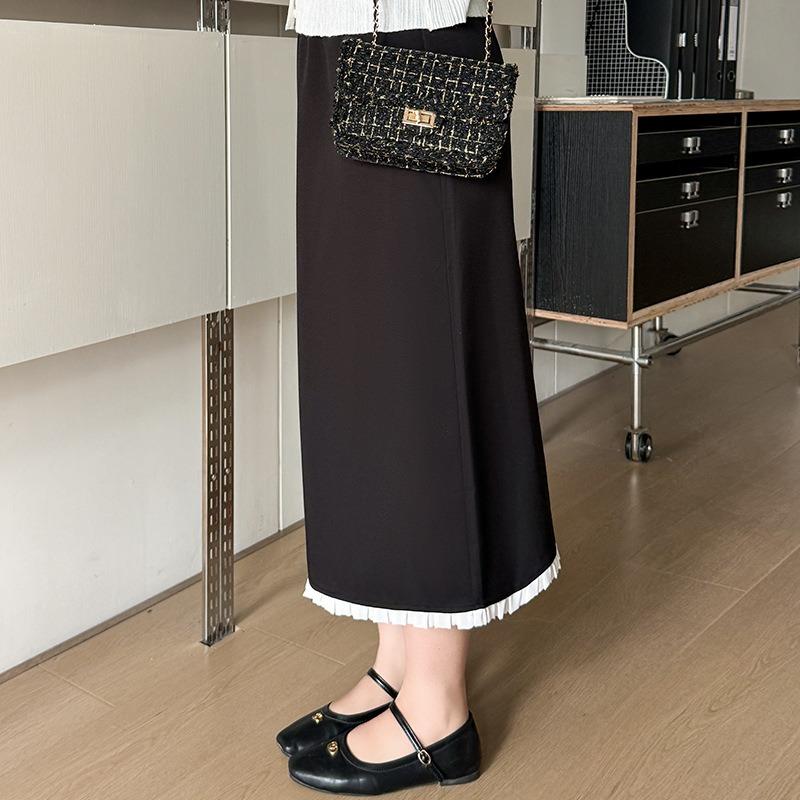 Sukienka damska z patchworkowym dołem i koronką, spódnica w kształcie litery A, styl letni, wysoka talia, wyszczuplająca spódnica