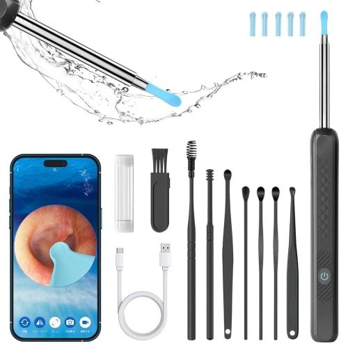 

chfeng Earpick with Camera [600W Pixels x 6 LED Lights], 3.5mm Ultra-Fine Lens, Wi-Fi Connection, Smartphone Link, Left/Right Inversion, Recording, Ph