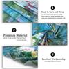VIKAMA Green Floral Water Lily Tapestry Boho Aesthetic Watercolor Art Wall Hanging for Living Room Bedroom Dorm Home Decor