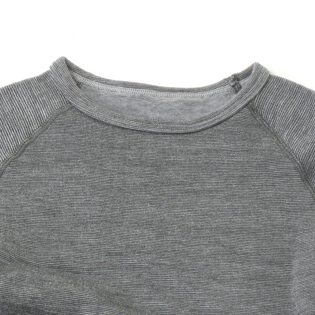 Mochihada Mochijoy Crew Neck Long Sleeve Shirt Thin and Slightly Thick Mesh Gray Innerwear Warm Winter Wear Winter Wear Motorcycle Fishing Golf