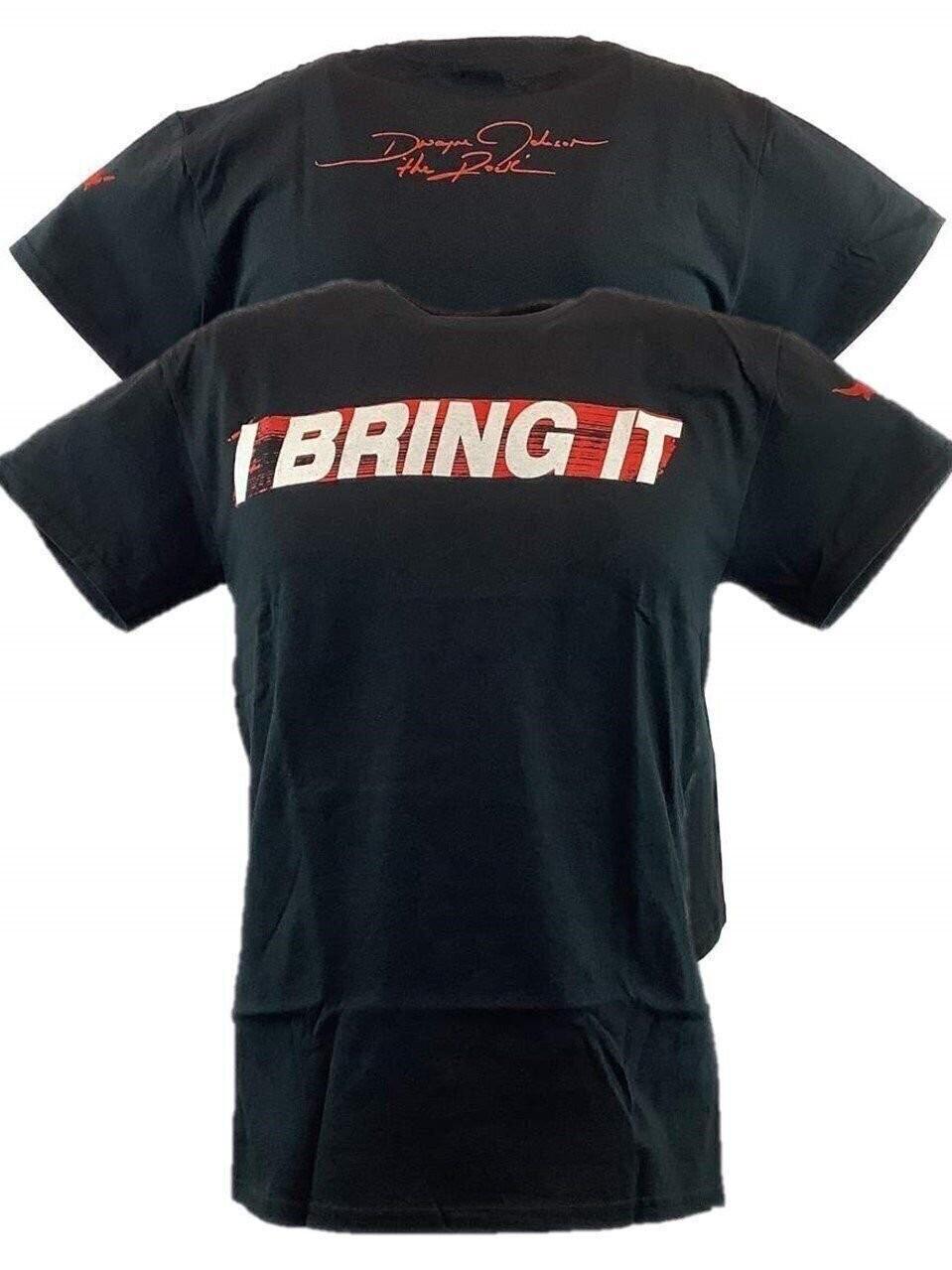 The Rock I Bring It Dwayne Johnson Mens Black 100% Cotton T-shirt Mens Tees Top 2XL