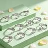 Chic Zircon Initial A-Z Letter Rings for Women Girls Adjustable Opening Ring Name Alphabet Female Wedding Fashion Jewelry Gift