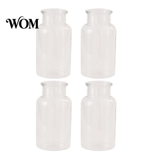 Multi-purpose Plant Container Small Vases for Flowers, Mini Clear Glass Bud Vases, Unique Artistic Vase Flower Wedding Table Centerpiece Home