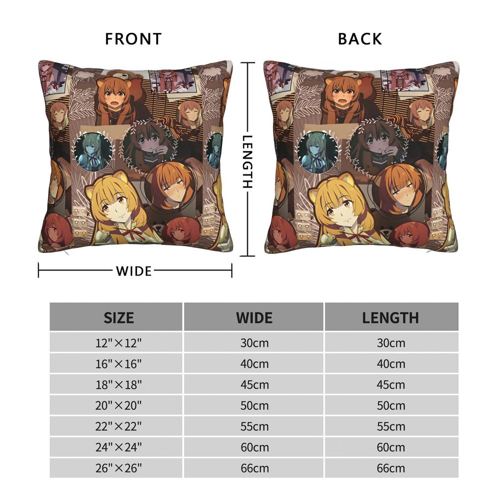 Raphtalia S-Shield Hero TRotSH Pillow Case Comfy Pillow Cover For Living Room Sofa Retro Trendy Pillowcases