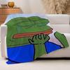 Funny Emoticons P Pepe the F Frog Blanket For Sofa Office Bed Plane Travel Sleep Read Relax Camping Soft And Warm