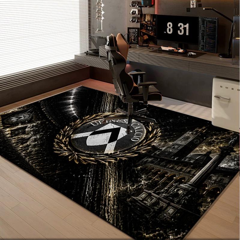 1PC rug Udinese-Calcio Crest Design Carpet, Chair Rug,Area Rug for Office Bedroom living rooms bedroom, Doormat decor Christmas fan gifts