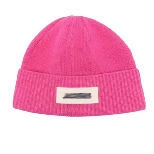 New Knitted Hat Couple Wool Hat Autumn and Winter Warm Versatile White Cold Hat Casual Men and Women Ins