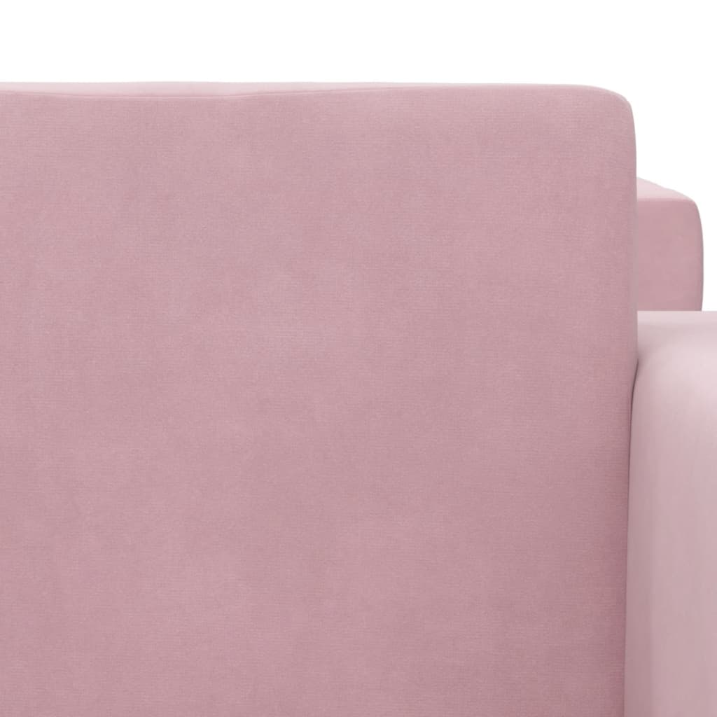 Kids Sleeper Sofa 2 Seater Pink Soft Plush