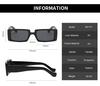 2pcs Sets Trendy Rectangle Sunglasses Small Frame Square Sunglasses Outdoor Sports Travel Vintage Gradient Eyeglasses UV400
