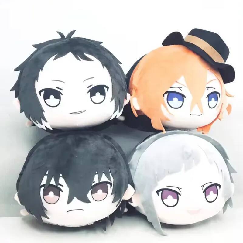 NEW Bungo Dazai Osamu Nakahara Chuuya Nakajima Atsushi Plush Doll Anime Stray Dogs Soft Stuffed Pillows Cushion Kids Gifts Toys