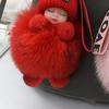 Pompom Schlafkind Schlüsselanhänger Niedliche Flauschige Plüschpuppe Schlüsselhalter Damen Mädchen Taschen Schlüsselanhänger Autos Schlüsselring Geschenk Charmante Dekoration
