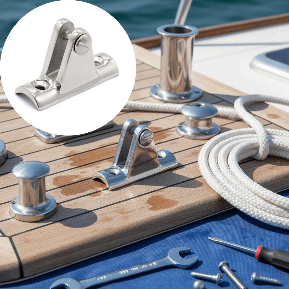 Concave Base Mount Bimini Top Fitting 316 Stainless Steel Deck Hinge Boat Accessories  Marine Boat