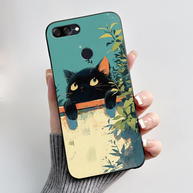 For Asus ZenFone Max Plus M1 ZB570TL X018D Case Aesthetic Cat Cartoon Soft TPU Silicone Back Protective Cover Coque Fundas Capa