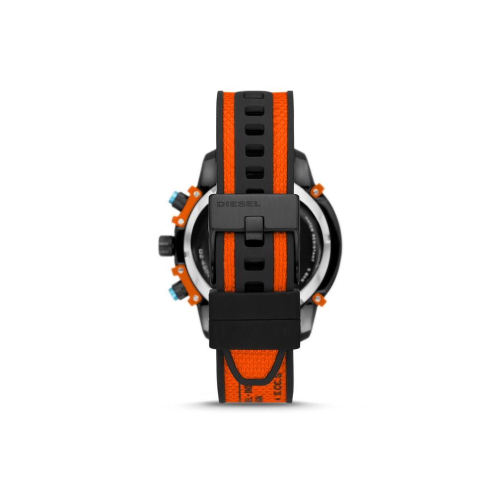 Diesel Eulen-Serie Quarz-Uhr Nylonarmband 48 mm Schwarzes Zifferblatt Modetrend Drei Augen + Kalender Persönlichkeit Unisex-Uhren DZ4562