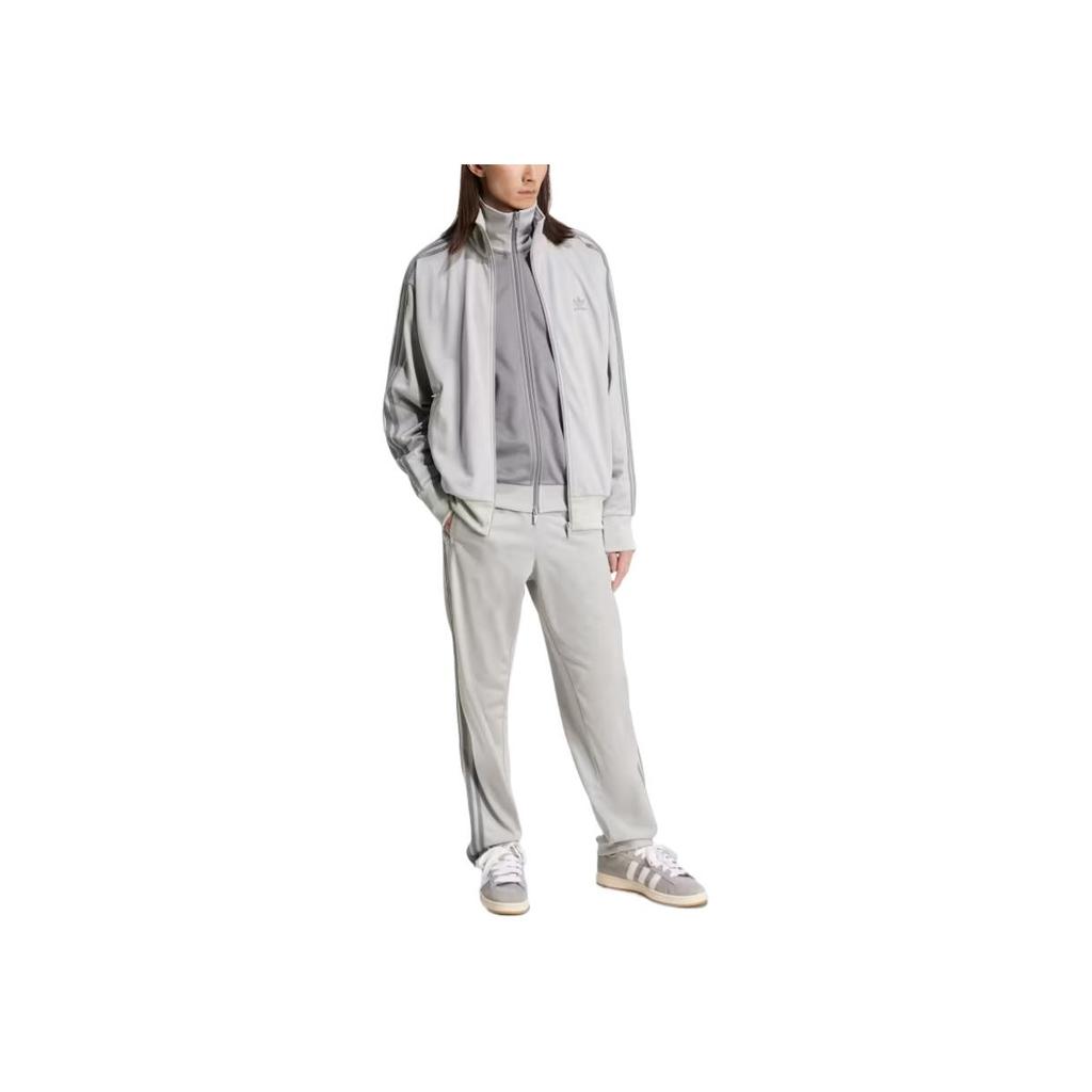 adidas Adicolor Stand Collar Comfortable Loose Long Sleeve Jacket Men Jacket Gray JP2542