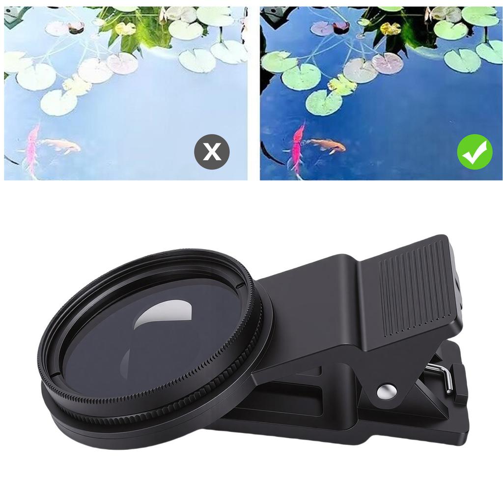 37mm CPL Lens Filter Clip On Phone Camera Polarizer Circular Polarizing Filter Lens Attachment with  