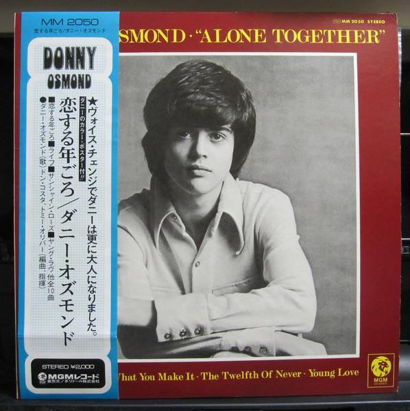 Виниловая пластинка DONNY OSMOND Alone Together MM2050 MGM 1973 Япония Поп Б/у