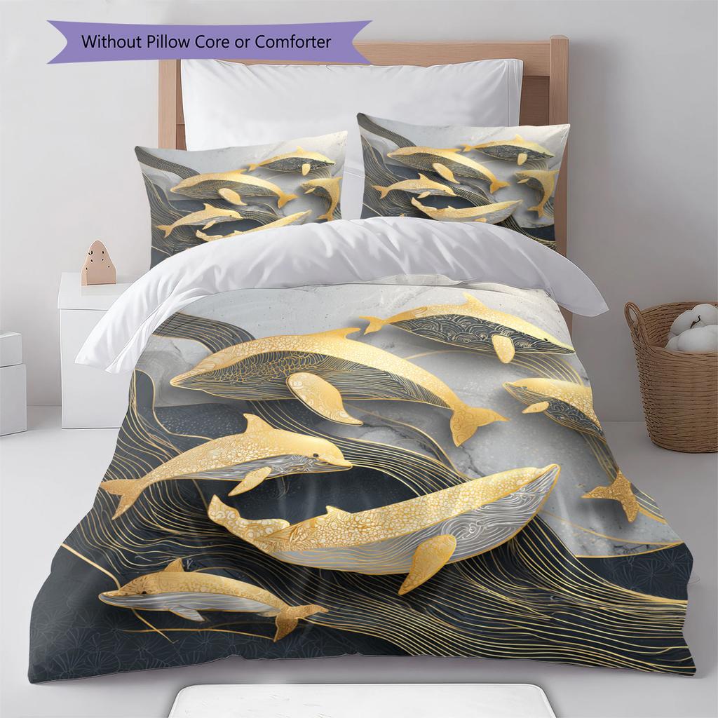 Cartoon Pattern Bedding Quilt Set Quilt Cover Pillowcase Home Decoration Birthday Gift (1 * duvet cover + 2 * pillowcase, without core)