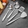 7Pieces Stainless Steel Serving Tool Set Slotted Turner Long Handle Cooking Shovel Cooking Sppon for Everyday Use