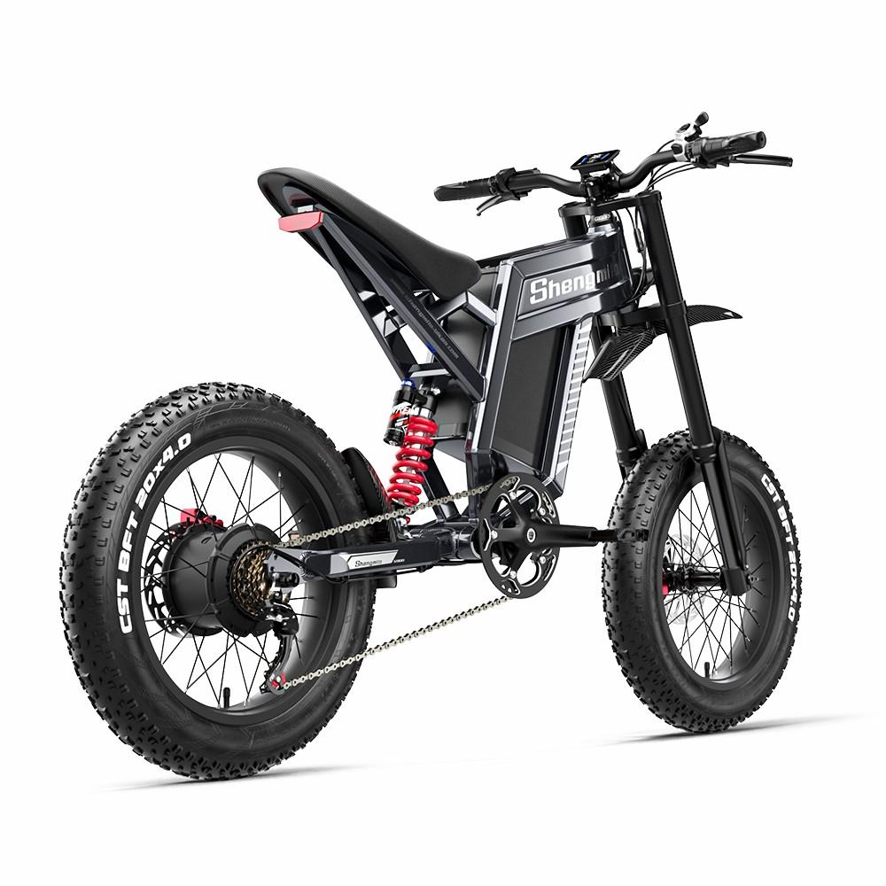 Bicicletta Elettrica Fuoristrada Shengmilo S900 Motore 1500W 20" Full Sospensioni Bicicletta Elettrica per Adulti 48V 30Ah Freni a Doppio Disco Carico Massimo 150Kg