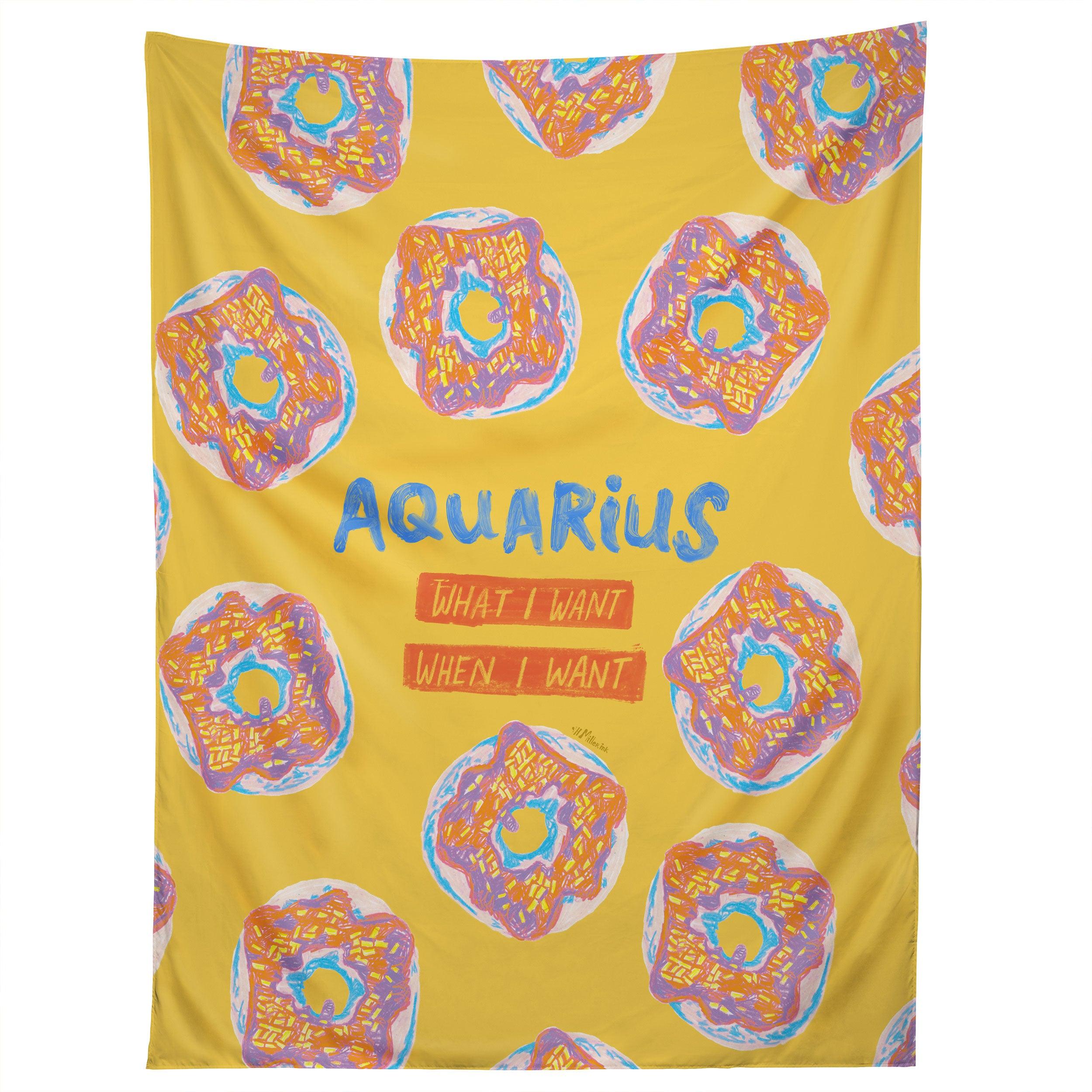 AQUARIUS CONFIDENCE IN BUTTERCUP YELLOW tapestry 75x100 чёрный